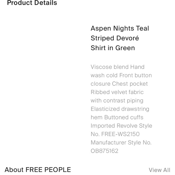 New FREE PEOPLE Green Blouse Top - Picture 6 of 7